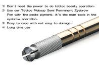 El Yapımı Kozmetik Kaş Microblading Aracı Altın Manuel Dövme Kalemi