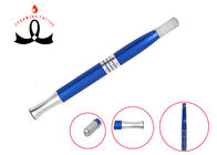 Blue Stainless Steel Permanent Makeup Manual Pen Tools For Eyebrow Tattoo
