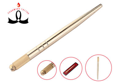 Altın Kaş Microblading Aracı Dövme Manuel Kalem Microblading Hairstock